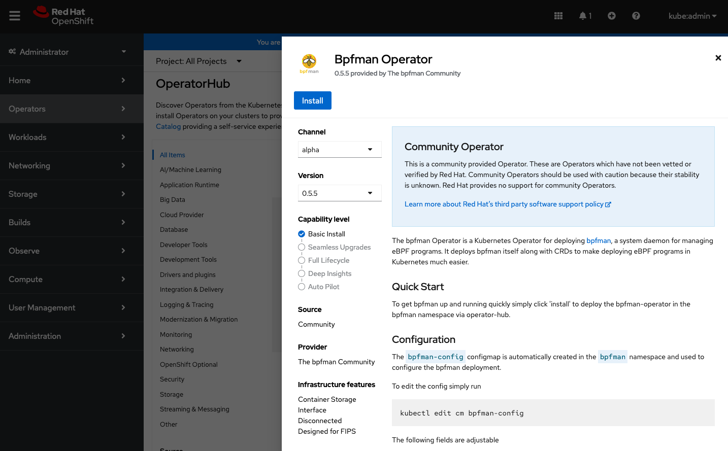 OCP Console Details